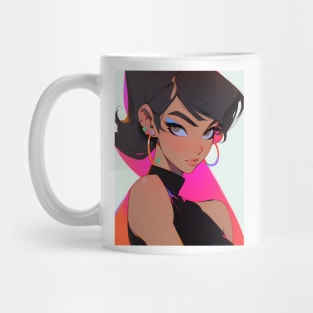 Feisty Fashionista - Pop Art Portrait - AI Mug